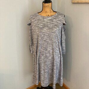 Lane Bryant Gray Dress Cold Shoulder Women Size 14/16